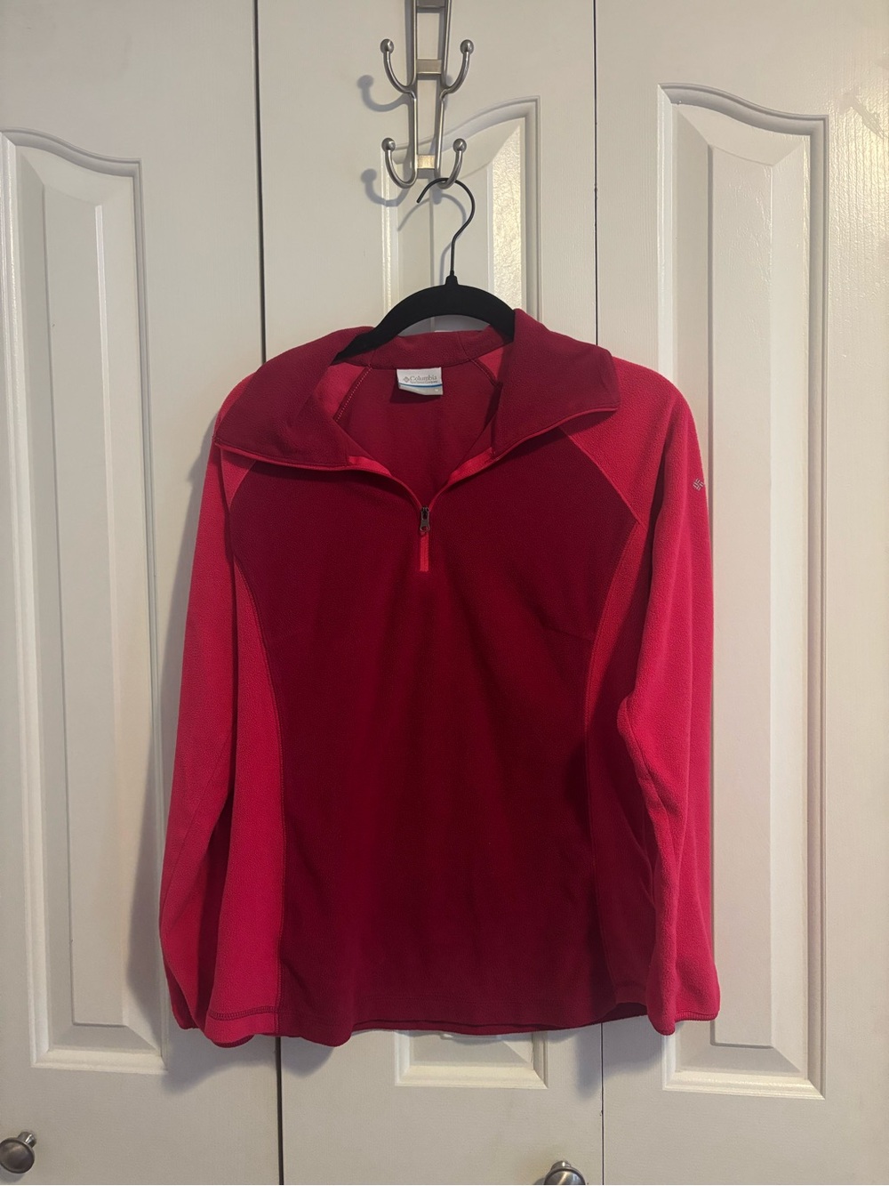Columbia Two-Tone Pink Half-Zip Fleece Pullover